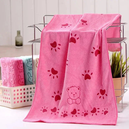 Serviette Microfibre - PetTowel™ - Ourson Rose - ENTREPÔT DU CHAT