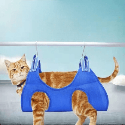 Toilettage Chat - GroomHamac™ - Bleu - ENTREPÔT DU CHAT