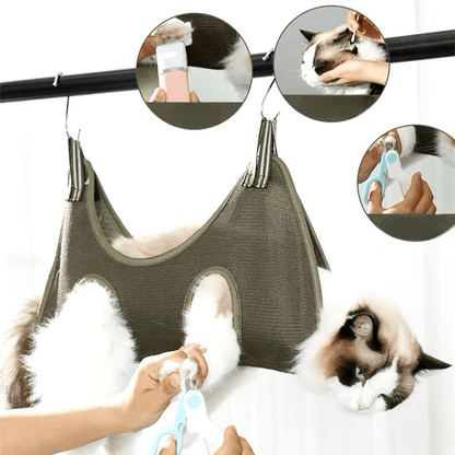 Toilettage Chat - GroomHamac™ - Vert - ENTREPÔT DU CHAT